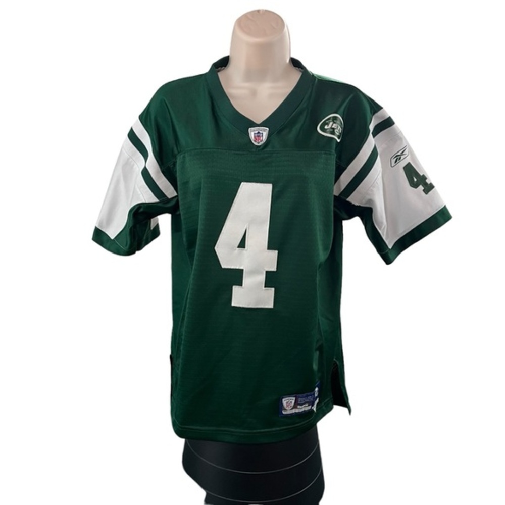 Reebok NFL Jersey Youth Large 14-16 New York Jets Brett Favre #4 Home (447)